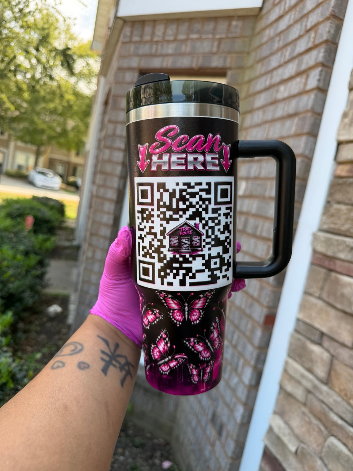 40oz fully customizable tumbler side view